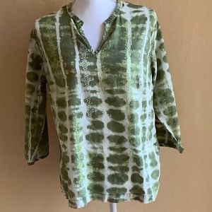 Columbia Green Tie Dye Tunic Top
